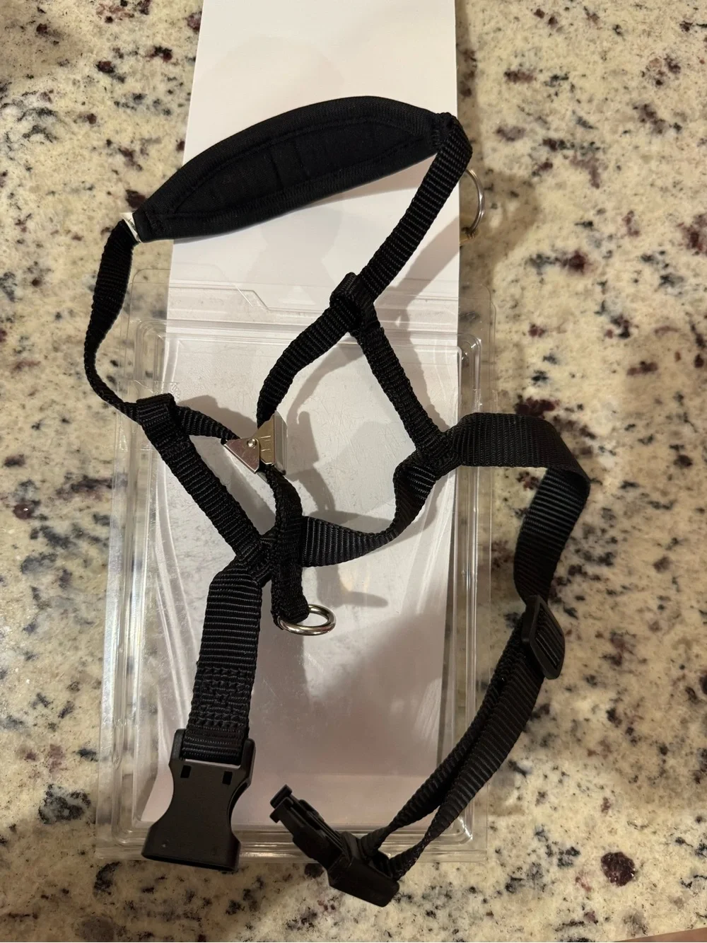 Top Paw Head Collar in Black and White